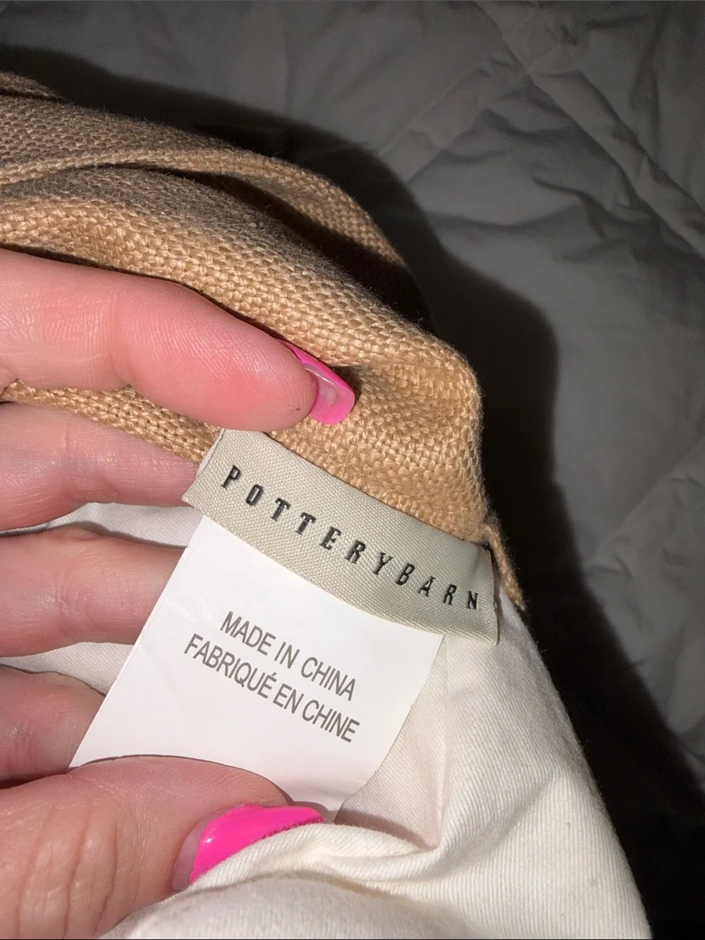 Set of 3 Like new Pottery Barn Linen Throw Pillow + Down Insert
